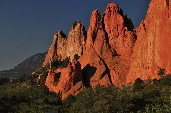 the red rock of Garden of the Gods, Colorado